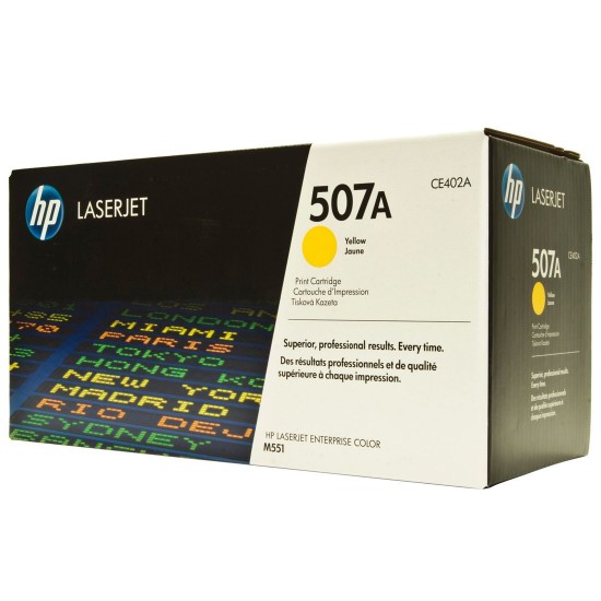 Originali kasetė HP Color LaserJet 507A (CE402A) Originali kasetė HP Color LaserJet 507A (CE402A)